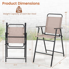 TAGNKULA Outdoor Folding Bar Stool Set of 2/4