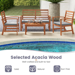 Tangkula 4 Pieces Outdoor Furniture Set