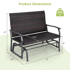 Tangkula Outdoor Swing Glider Bench