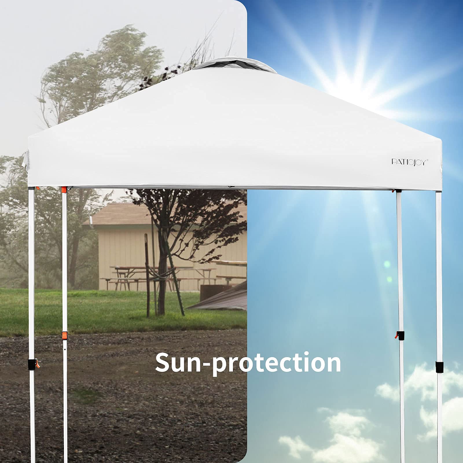 Outdoor Pop-up Canopy Tent, 6.6 x 6.6 FT Height Adjustable Commercial Instant Canopy