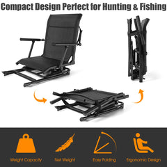 Tangkula 360-degree Swivel Hunting Chair, Multi-Position Folding Stealth Spin Chair