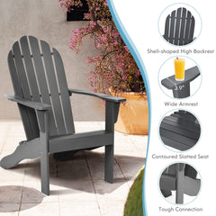 Adirondack Chair,  for Patio Deck Lawn Backyard, Garden Adirondack Furniture