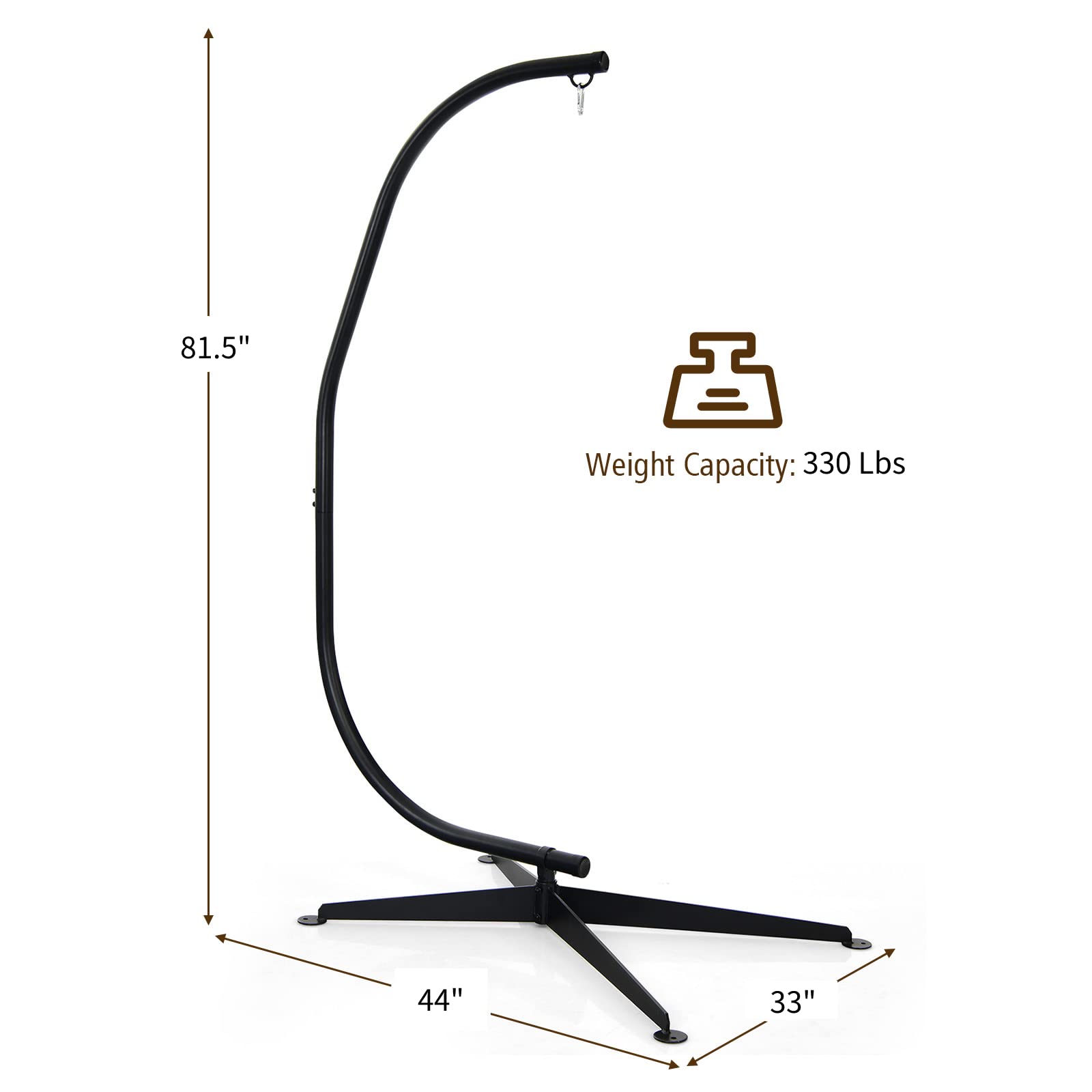 Hammock Stand, Steel C Stand for Hanging Chair, 360-Degree Rotation Egg Chair Stand