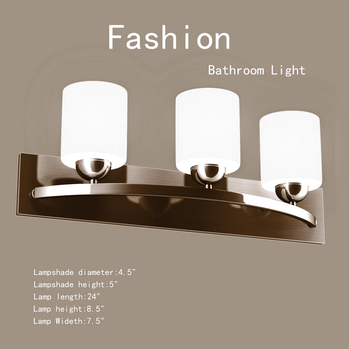 Tangkula Bathroom Vanity Lamp Brushed Nickel Wall Mounted Vanity Lighting Fixture