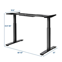 Tangkula Electric Standing Desk Frame, Height & Width Adjustable Motorized Sit Stand Desk Base