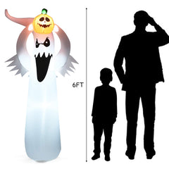 Tangkula Halloween Decorations, Halloween Inflatable Ghost With Led Lights