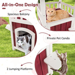 Tangkula Outdoor Cat House