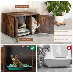 Tangkula Cat Litter Box Enclosure, Hidden Cat Washroom