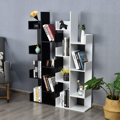 Tangkula 8 Shelf Bookshelf, Wood Bookcase with 8 Book Shelves