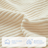MAXYOYO Corduroy Bean Bag Chair Bed for Kids, Convertible Bean Bag Folds from Chair to Floor Mattress, Beige