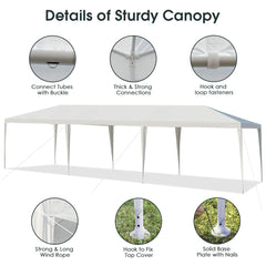 Tangkula 10 x 30 Feet Outdoor Canopy Tent, Wedding Party Tent with 16 Stakes & 8 Wind Ropes