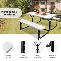 Tangkula Picnic Table Bench Set