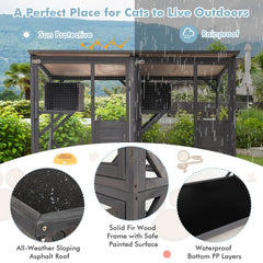 Tangkula Catio Outdoor Cat Enclosure Large