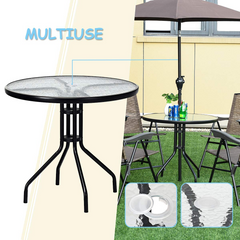 Tangkula 32" Outdoor Patio Table, Round Bistro Table