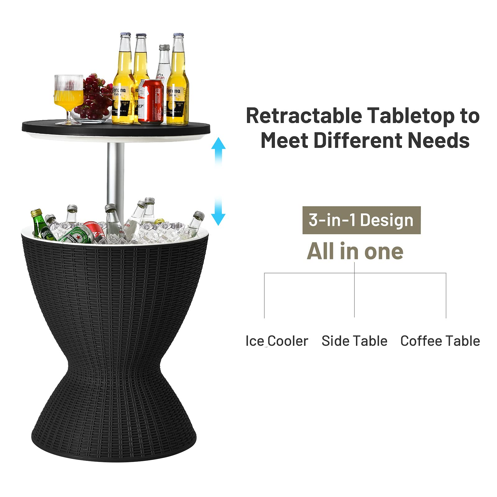 Tangkula Outdoor Cool Bar Table