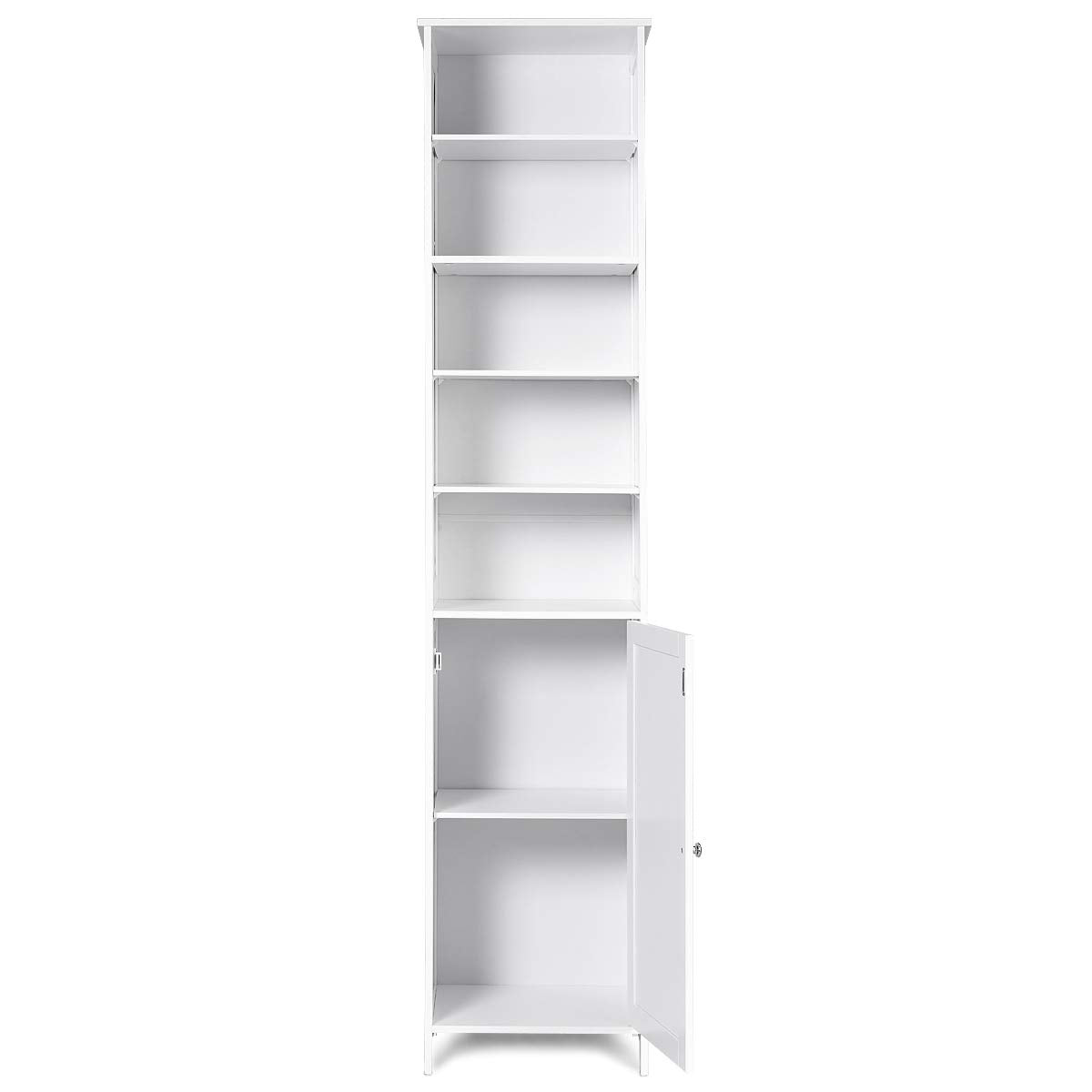 Tangkula 72 Inches Tall Cabinet, Bathroom Free Standing Tower Cabinet with Adjustable Shelves