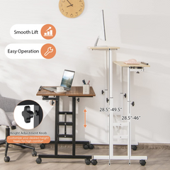 Tangkula Mobile Standing Desk Stand Up Desk