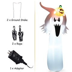 Tangkula Halloween Decorations, Halloween Inflatable Ghost With Led Lights