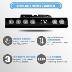 Tangkula Electric Standing Desk Frame, Height & Width Adjustable Motorized Sit Stand Desk Base