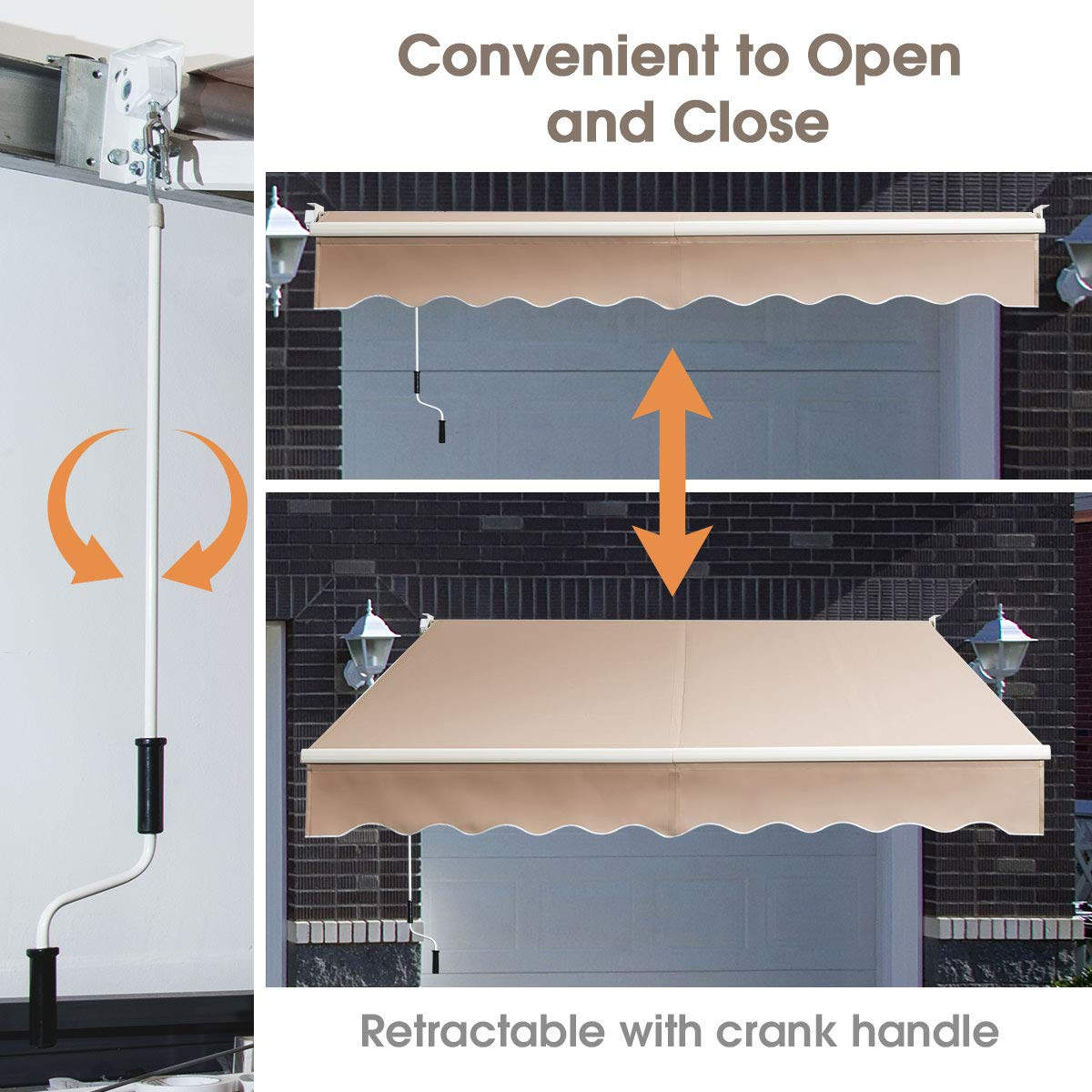 Tangkula 8"x 6.5" Retractable Awning