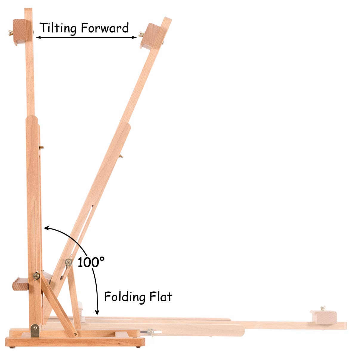 TANGKULA Tabletop H-Frame Wood Easel, Holding Canvas up to 22"