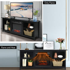 Fireplace TV Stand, 58 Inches Entertainment Media Console Center w/18 Inches 1400W Electric Fireplace