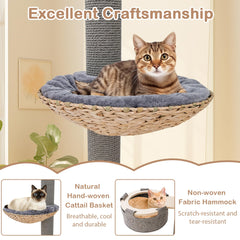 Tangkula Floor to Ceiling Cat Tree, Tall Cat Tower with Adjustable Height (93-107 Inch) for Large Cats