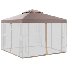 Tangkula 10x10 Feet Patio Gazebo, Outdoor Gazebo Canopy Shelter w/ Netting