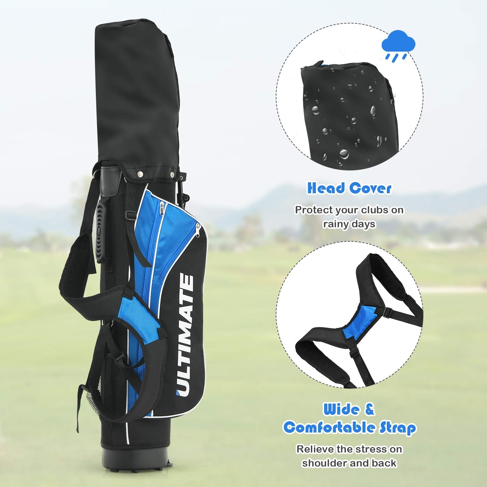 Tangkula Junior Complete Golf Club Set for Children Right Hand, Golf Stand Bag, Perfect for Children, Kids