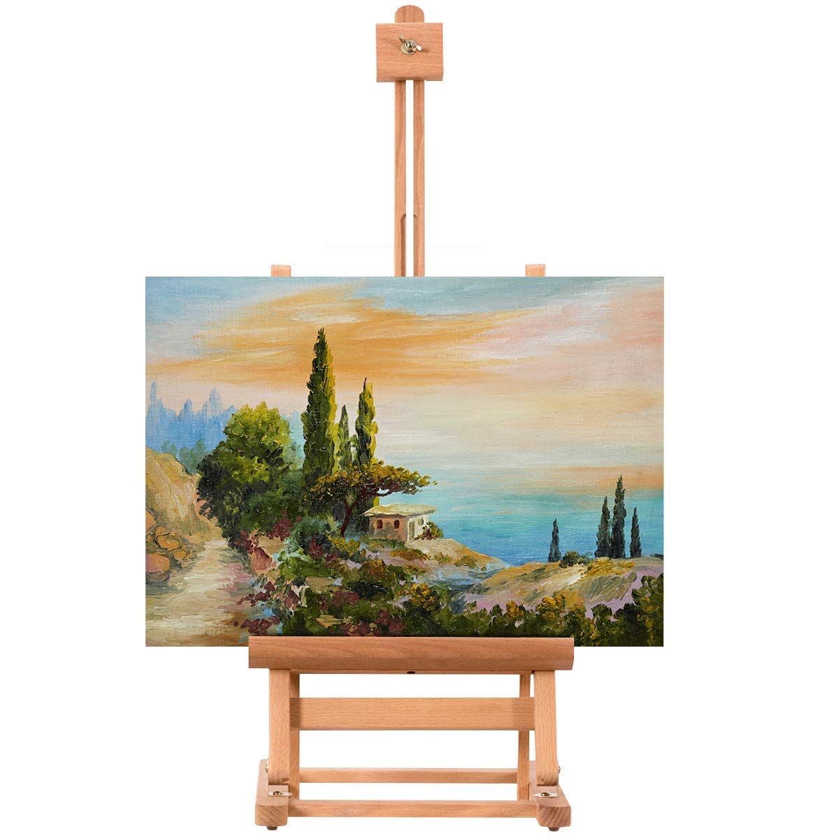 TANGKULA Tabletop H-Frame Wood Easel, Holding Canvas up to 22"