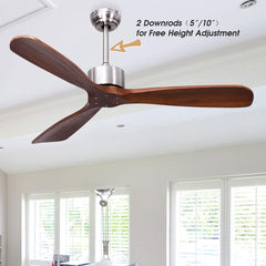 Tangkula 52" Ceiling Fan, Outdoor Indoor Ceiling Fan with Remote Control