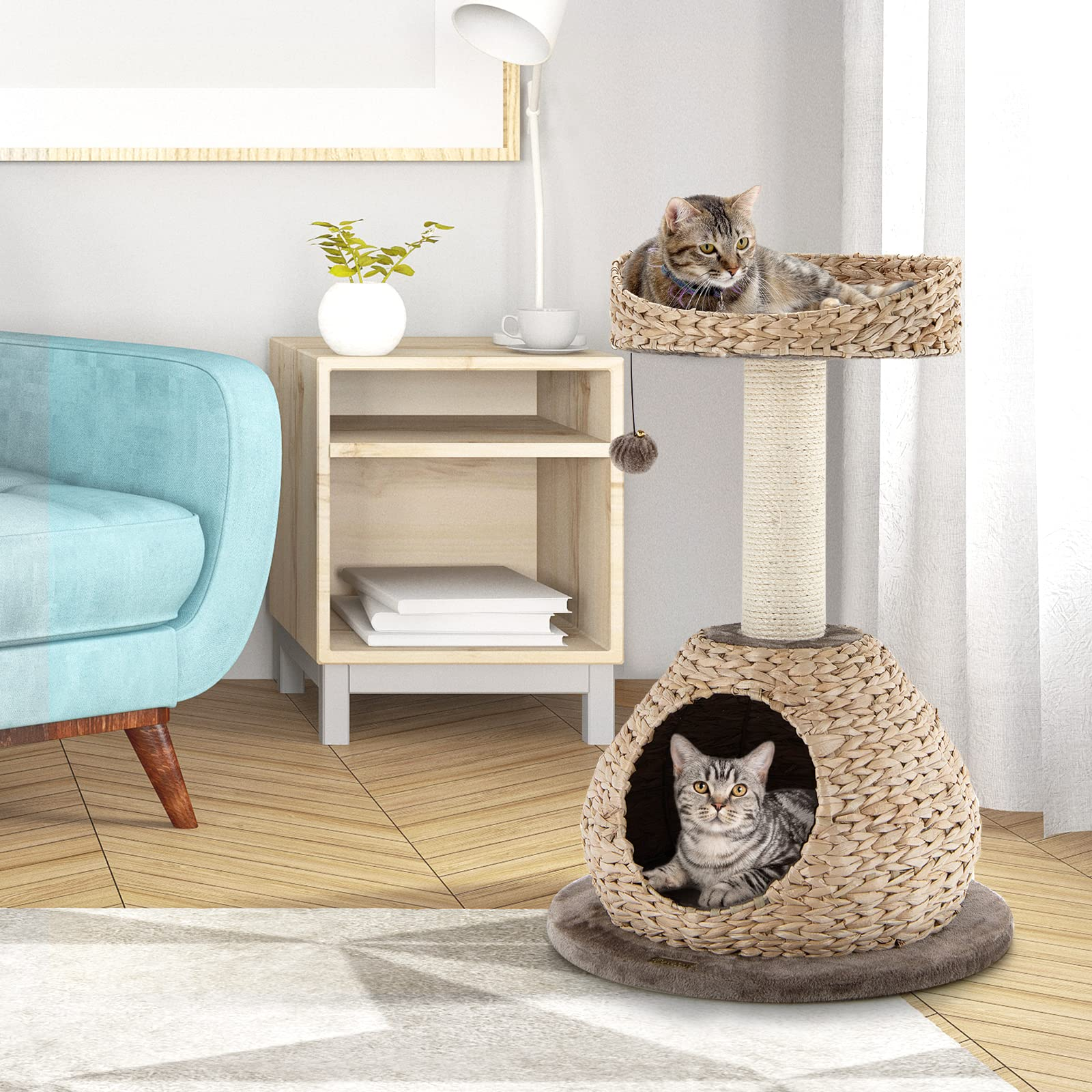 Tangkula Modern Cat Tree for Indoor Cats