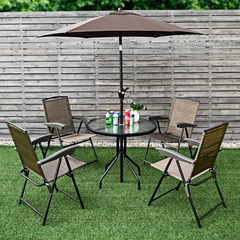 Tangkula 32" Outdoor Patio Table, Round Bistro Table