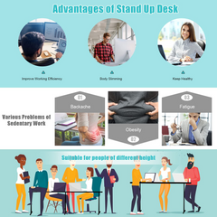 Tangkula 55 x 28 Inch Electric Standing Desk, Height Adjustable Sit to Stand Desk