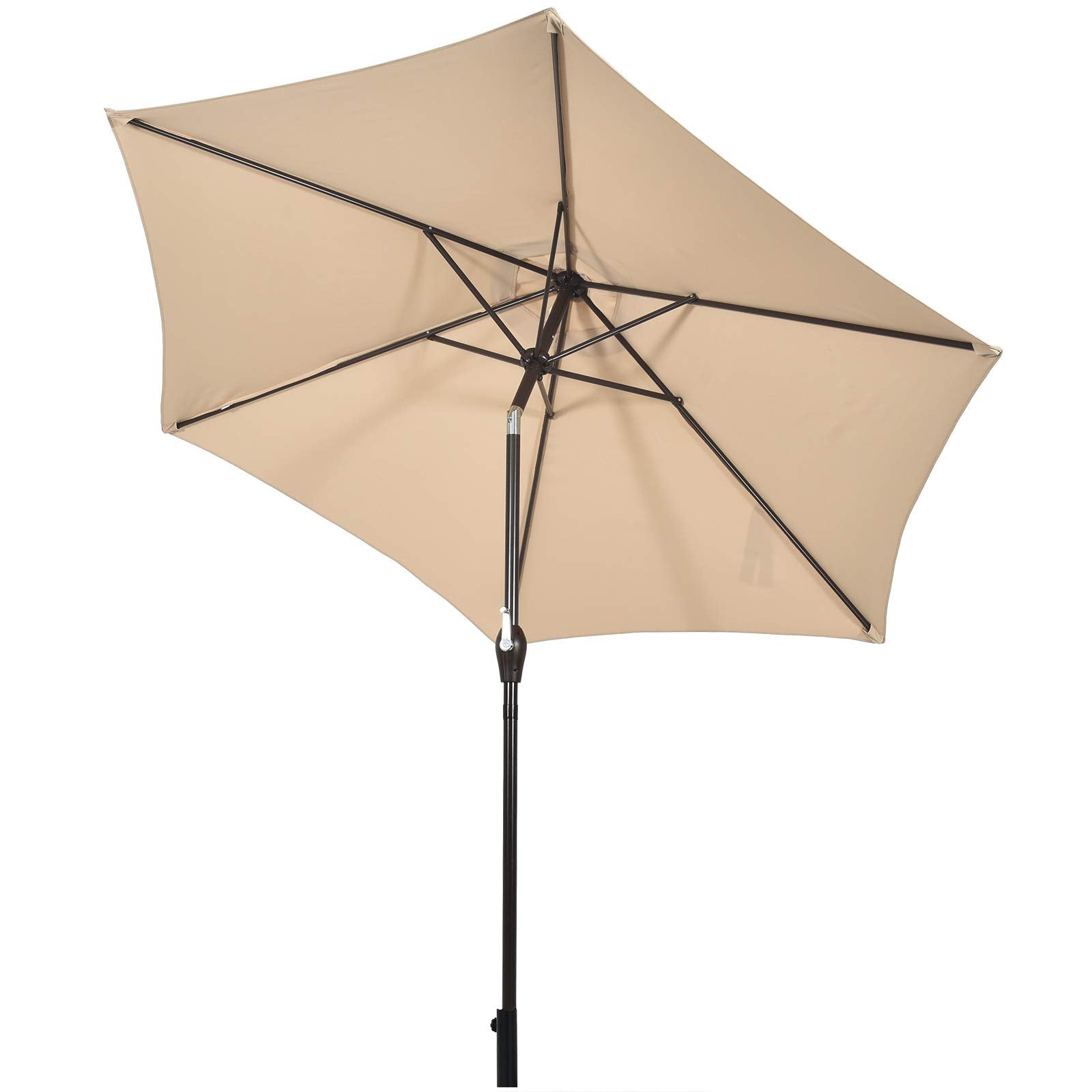 10FT Patio Umbrella, Outdoor Market Table Umbrella with Push Button Tilt