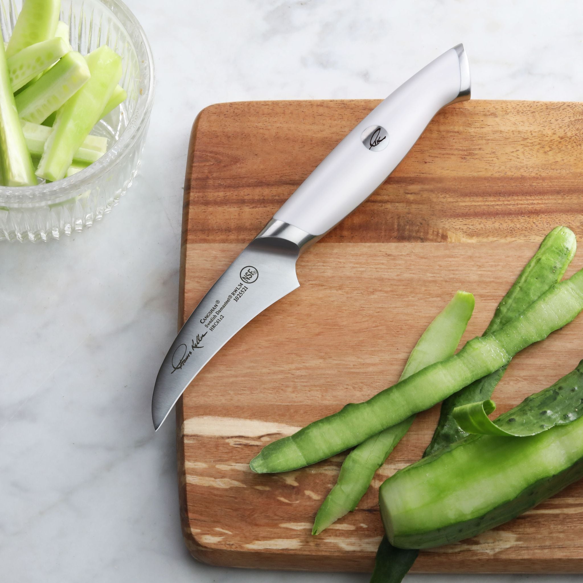 TKSC 2.75" Peeling Knife, Forged Swedish Powder Steel, Thomas Keller Signature Collection, White, 1025521