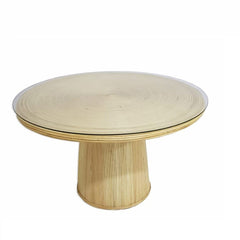 Tasmania Round Dining Table w/Glass Top