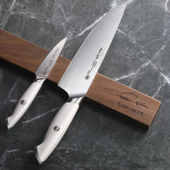 TKSC 7-Piece Walnut Magnetic Knife Bar Set, Forged Swedish Powder Steel, Thomas Keller Signature Collection, White, 1026634