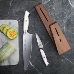 TKSC 3-Piece TAI Block, Forged Swedish Powder Steel, Walnut, Thomas Keller Signature Collection, White, 1025576