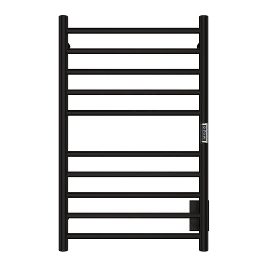 Bali Series 10-Bar Wall Mounted Electric Bathroom Towel Warmer Rack in Brushed Nickel Finish Stainless Steel