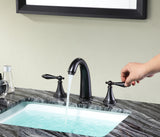 Queen 8 in. Widespread 2-Handle Bathroom Faucet in Oil Rubbed Bronze