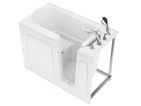 ANZZI Value Series 26 in. x 53 in.  Quick Fill Walk-In Soaking Tub in White