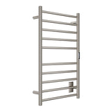 ANZZI Crete Series 10-Bar Wall Mounted Towel Warmer (20.86" W x 34.25" H), Dual Installation, Digital Timer, Rhino Alloy Certified Stainless Steel