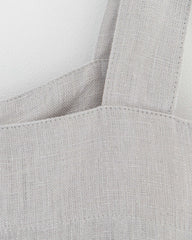 Japanese cross-back linen apron in Light gray