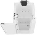 ANZZI Coupe Series 32" x 37" Compact Therapeutic Walk-In Tub with Dual Hydrotherapy (Air & Water), Fast Drain, Inline Heater, and Quick Fill Faucet, White