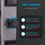Aura Series 39 in. 2-Jetted Full Body Shower Panel System with Rainfall Showerhead and Spray Wand