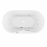 Lori Series 71 in. L x 36 in. W Acrylic Freestanding Air Bathtub with Center Drain in White