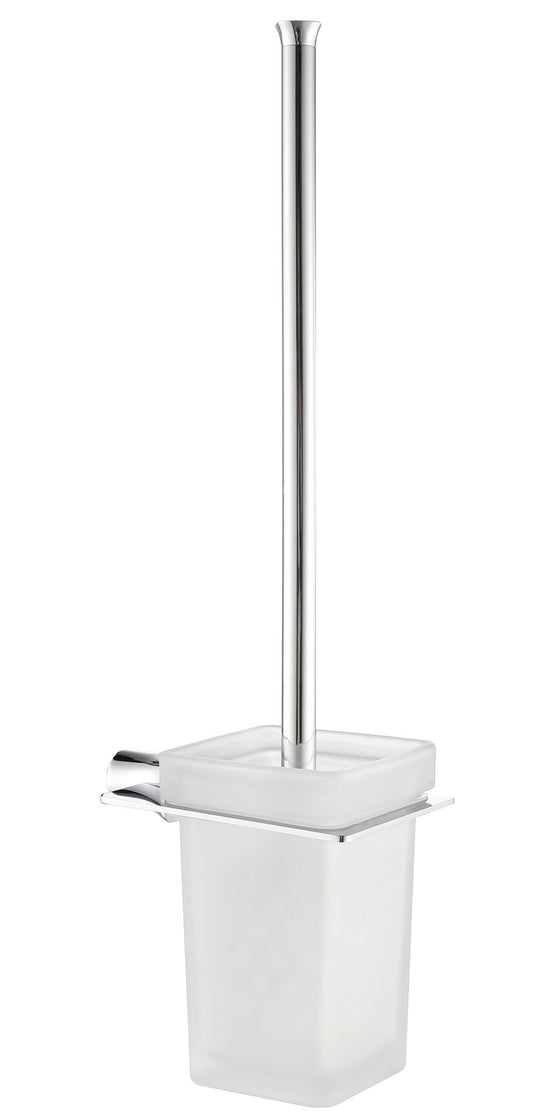 ANZZI Essence Toilet Brush Holder, Wall Mounted, RHINO ALLOY Certified Stainless Steel & Zinc, Brush Included, Scratch Resistant Surface, Multiple Finishes