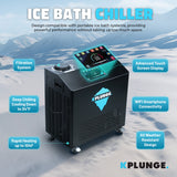 Arctic Fox 1-Person Inflatable Cold Plunge Ice Bath Tub/Hot Tub with PVC Insulated Lid, Pump, and Repair Kit in Gray