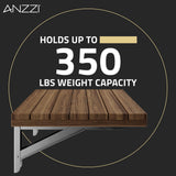 Goreme 16.93 in. Teak Wall Mounted Folding Shower Seat